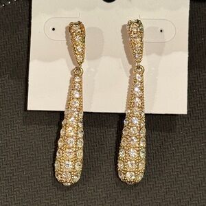 Cache Sparkling Gold Dangle Earrings
